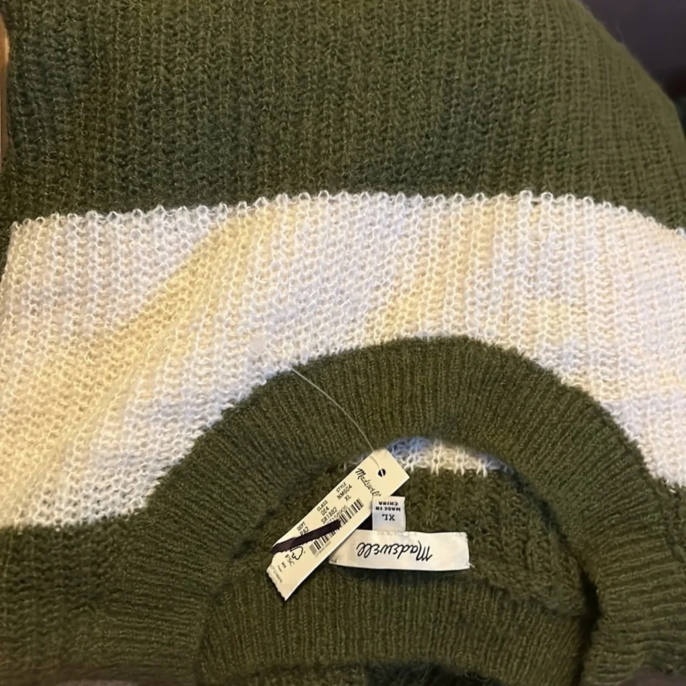 Madewell rosario striped alpaca blend knit sweater size XL new - Picture 6 of 6